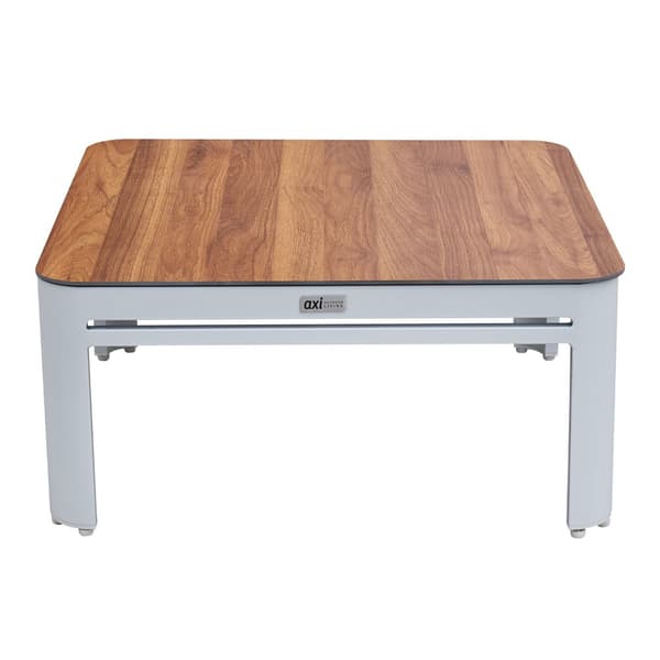AXI Eos Loungeset med inbyggd fåtölj i vit/trälook | Trädgårdsmöbler i Aluminium/Polywood | Trädgårdsmöbler / Loungeset for 4 personer