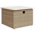 Miniatyrbillede 7 af 11: vidaXL sofasæt til haven 6 dele med hynder polyrattan akacietræ beige