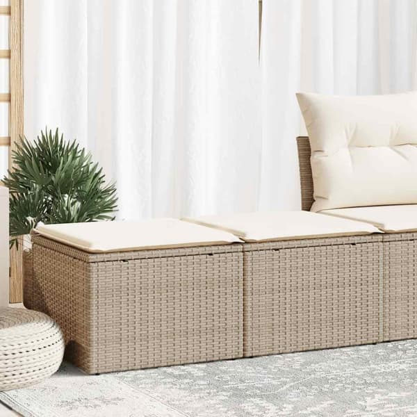 vidaXL sofasæt til haven 2 dele med hynder polyrattan akacietræ beige