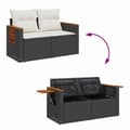 Miniatyrbilde 9 av 11: vidaXL Hagesofaer med puter 6 deler svart polyrotting akasie