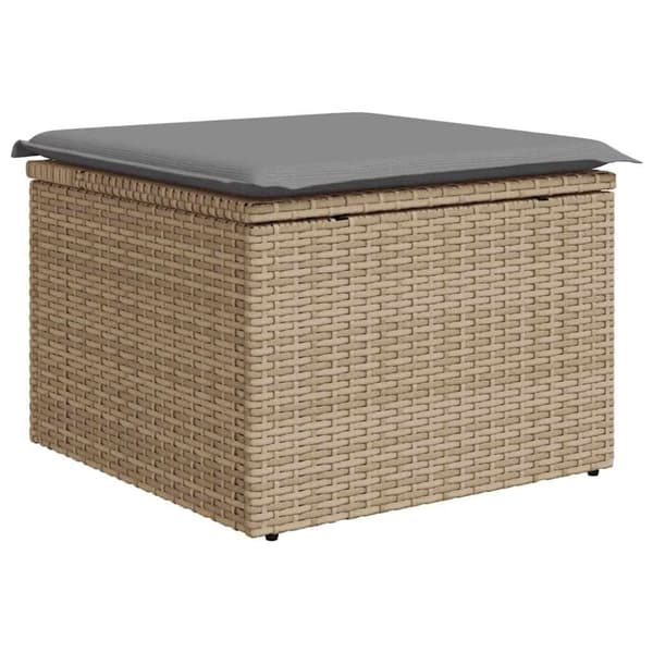 vidaXL Hagesofaer med puter 7 deler beige polyrotting akasie