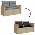 Miniatyrbilde 11 av 11: vidaXL Hagesofaer med puter 7 deler beige polyrotting akasie