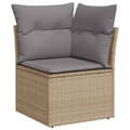 Miniatyrbillede 5 af 11: vidaXL sofasæt til haven 9 dele med hynder polyrattan akacietræ beige