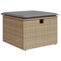 Miniatyrbillede 7 af 11: vidaXL sofasæt til haven 9 dele med hynder polyrattan akacietræ beige