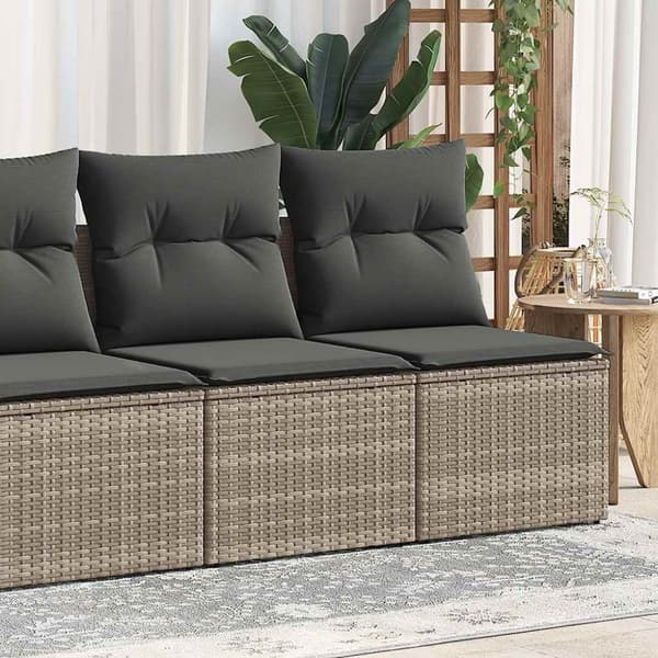 vidaXL sofasæt til haven 2 dele med hynder polyrattan akacietræ grå