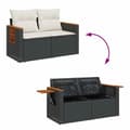 Miniatyrbilde 11 av 11: vidaXL Hagesofaer med puter 9 deler svart polyrotting akasie