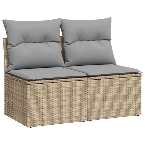 vidaXL sofasæt til haven 2 dele med hynder polyrattan akacietræ beige