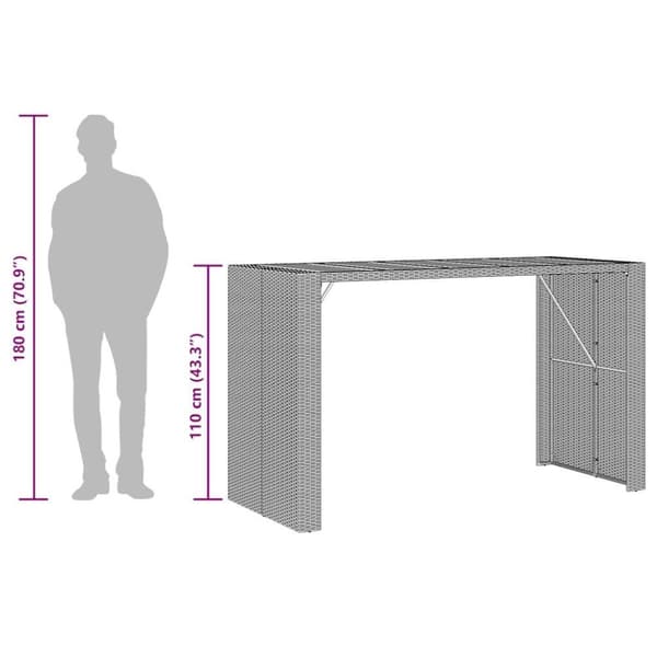 vidaXL Hagebarsett med puter 5 deler svart polyrotting akasie
