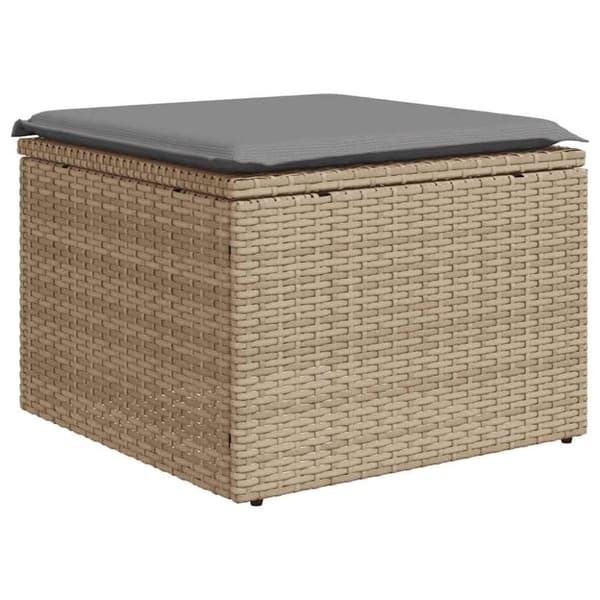 vidaXL Hagesofaer med puter 2 deler beige polyrotting akasie
