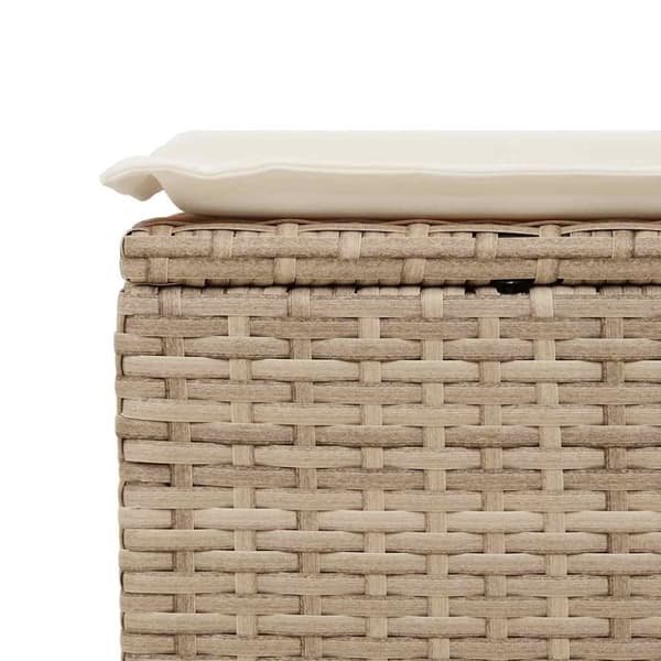vidaXL sofasæt til haven 2 dele med hynder polyrattan akacietræ beige