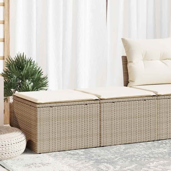 vidaXL sofasæt til haven 2 dele med hynder polyrattan akacietræ beige