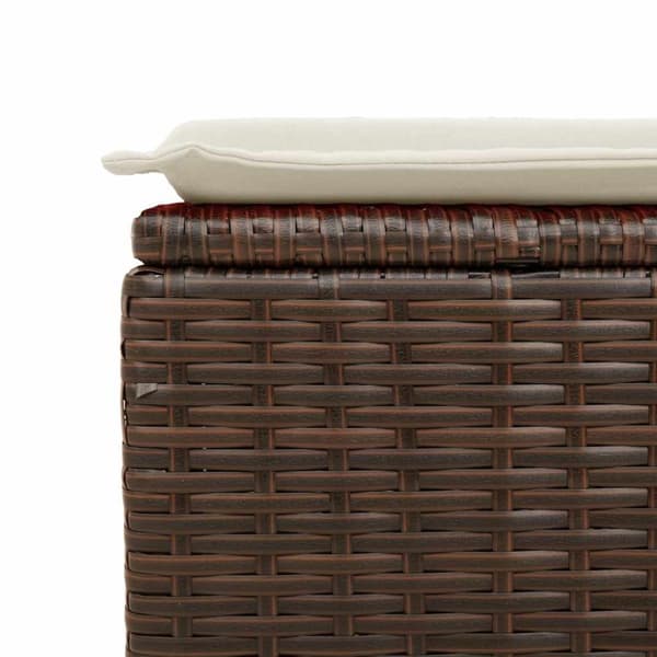 vidaXL sofasæt til haven 2 dele med hynder polyrattan akacietræ brun