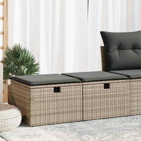 vidaXL sofasæt til haven 2 dele med hynder polyrattan akacietræ grå