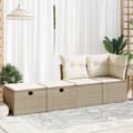 Miniatyrbillede 4 af 9: vidaXL sofasæt til haven 2 dele med hynder polyrattan akacietræ beige