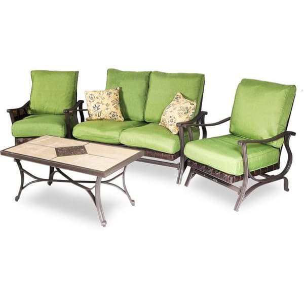 Goliat Havemøbelsæt - Sofa, 2 lænestole og bord, Colonial Brown