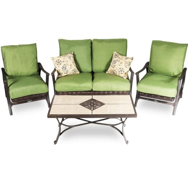 Goliat Havemøbelsæt - Sofa, 2 lænestole og bord, Colonial Brown