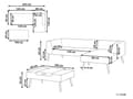 Miniatyrbillede 3 af 11: 4-personers sofasæt i beige olefinstof i aluminiumsstel i moderne stil have-ydre