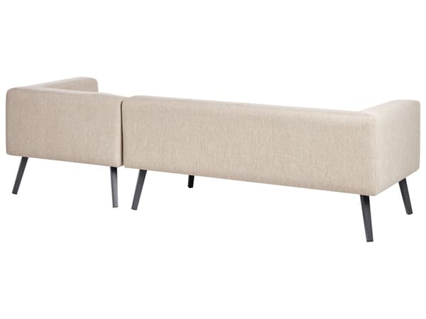 4-personers sofasæt i beige olefinstof i aluminiumsstel i moderne stil have-ydre