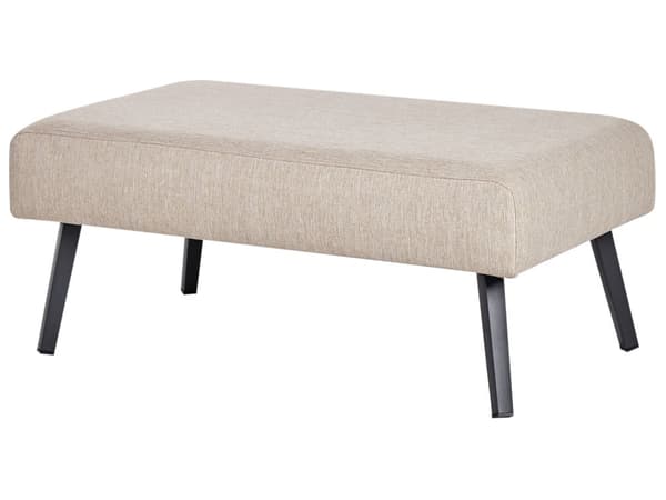 4-personers sofasæt i beige olefinstof i aluminiumsstel i moderne stil have-ydre