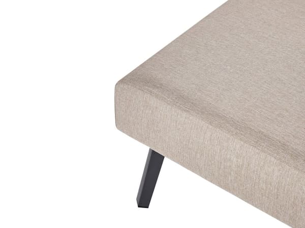 4-personers sofasæt i beige olefinstof i aluminiumsstel i moderne stil have-ydre