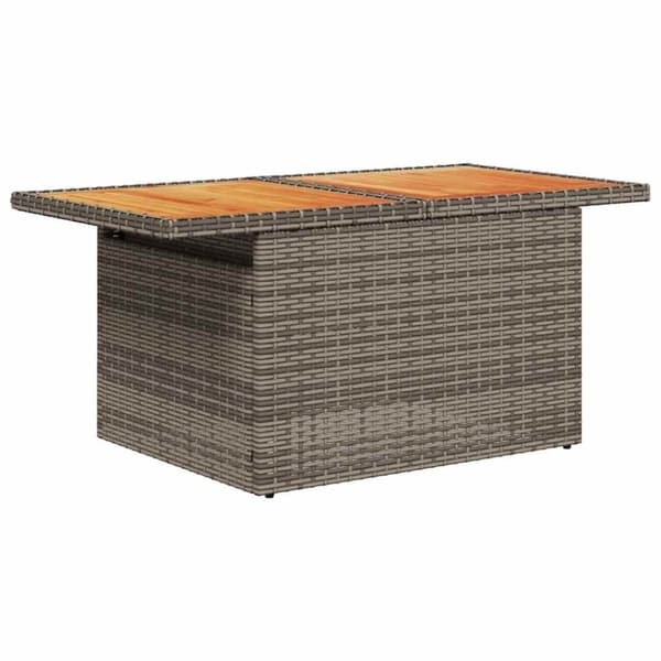 vidaXL sofasæt 5 dele med hynder polyrattan akacietræ grå