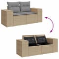 Miniatyrbilde 10 av 11: vidaXL Hagesofaer med puter 10 deler beige polyrotting akasie