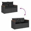 Miniatyrbilde 7 av 11: vidaXL Hagesofaer med puter 7 deler svart polyrotting akasie