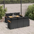 Miniatyrbilde 2 av 11: vidaXL Hagesofaer med puter 7 deler svart polyrotting akasie