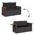 Miniatyrbilde 7 av 11: vidaXL Hagesofaer med puter 5 deler svart polyrotting akasie