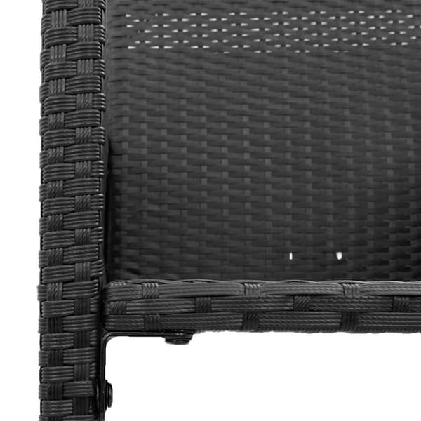 vidaXL Hagebarsett uten puter 5 deler svart polyrotting akasie