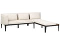 Miniatyrbilde 7 av 11: Hagesofasett Lys beige Sertifisert akasietre Venstrevendt 4-seters hjørnesofa med puter Sofabord Fotskammel Hage Utemøbler