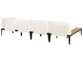 Miniatyrbillede 6 af 11: Loungesæt Beige Akacietræ 4 Personers Udendørs Hjørnesofa Moderne Loungemøbler med Sofabord til Terrasse Have Indretning