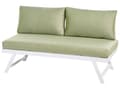 Miniatyrbilde 10 av 11: 5-seters loungesett Hvit ramme i aluminium Grønne sitteputer Hjørnesofa Salongbord Justerbare seter Moderne design Hagemøbler