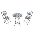 Pikkukuva 1 / 5: AXI Amélie Balcony Bistro Set, 2 tuolia 1 pöytä, Mosaic Veranda Bistro Set Delft Blue - Puutarha Bistro Set, Mosaiikki Bistro pöytä
