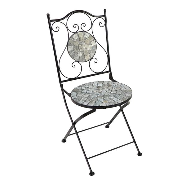 AXI Amélie Balkong Bistroset, 2 stolar 1 bord, Mosaik Veranda Bistroset Sandig beige - Trädgårdsbistroset, Mosaik Bistrobord för