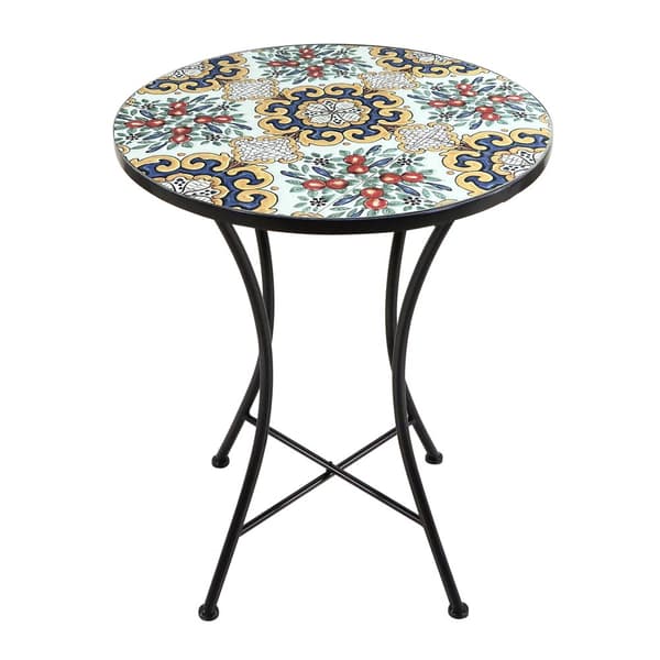 AXI Amélie Balkon Bistro Sæt, 2 stole 1 bord, Mosaik Veranda Bistro Sæt Autentisk - Have Bistro Sæt, Mosaik Bistro Bord til Have/Balkon/Patio