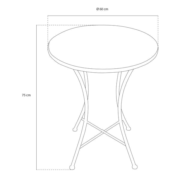 AXI Amélie Bistroset Balkong, 2 stolar 1 bord, Svart/Vit Mosaik Veranda Bistro Set - Bistro Set Trädgård, Mosaik Bistro Bord för