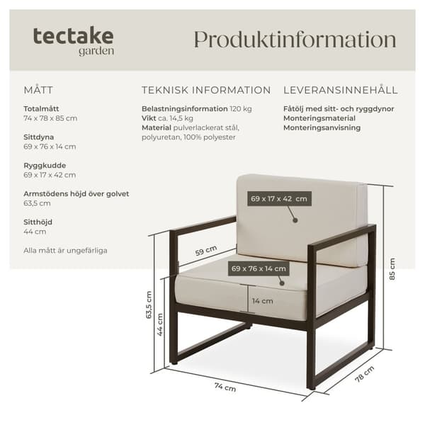 Loungestol Comosa - per styck