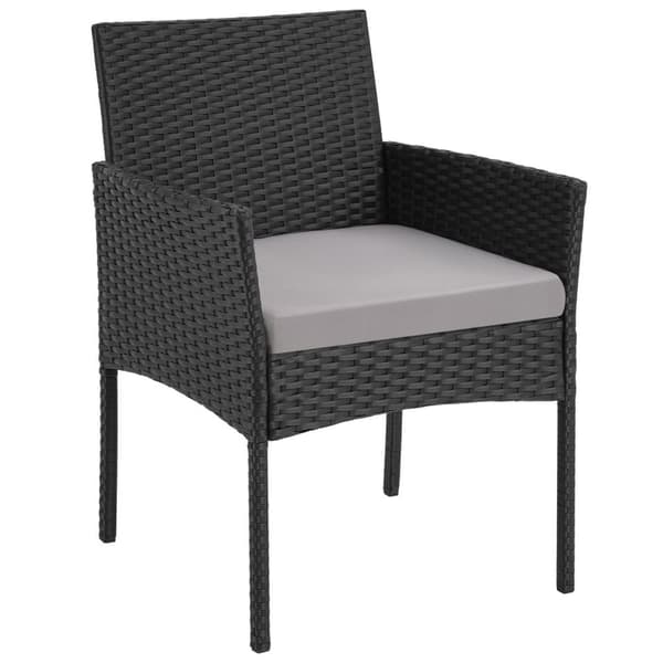 Polyrattan loungesæt Palese til 4 personer - sort