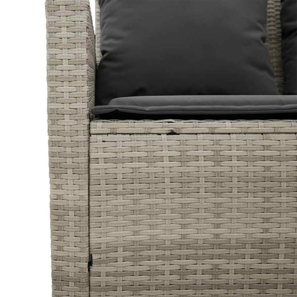 vidaXL sofasæt til haven 6 dele med hynder polyrattan lysegrå