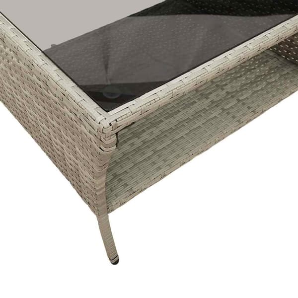 vidaXL sofasæt til haven 6 dele med hynder polyrattan lysegrå