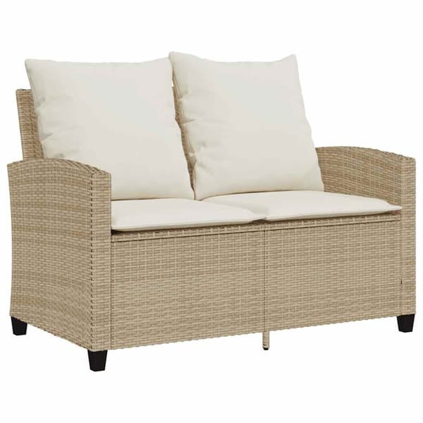 vidaXL sofasæt til haven 6 dele med hynder polyrattan beige