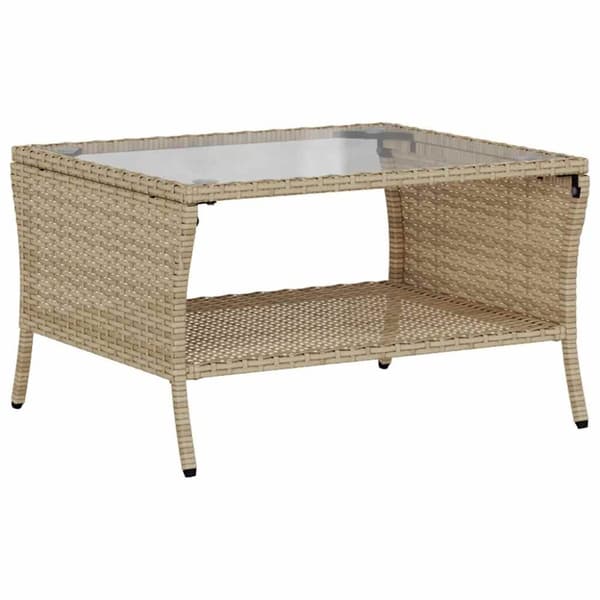 vidaXL sofasæt til haven 6 dele med hynder polyrattan beige