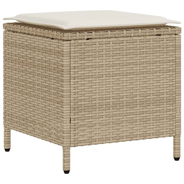 vidaXL sofasæt til haven 6 dele med hynder polyrattan beige