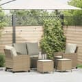 Miniatyrbillede 2 af 11: vidaXL sofasæt til haven 6 dele med hynder polyrattan beige