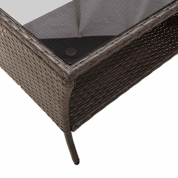 vidaXL sofasæt til haven 6 dele med hynder polyrattan brun