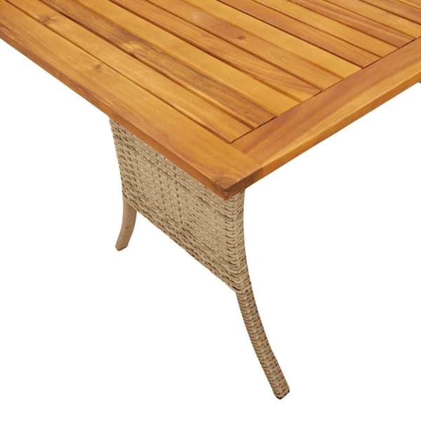 vidaXL Soffgrupp för trädgården med dynor 6 delar beige konstrotting