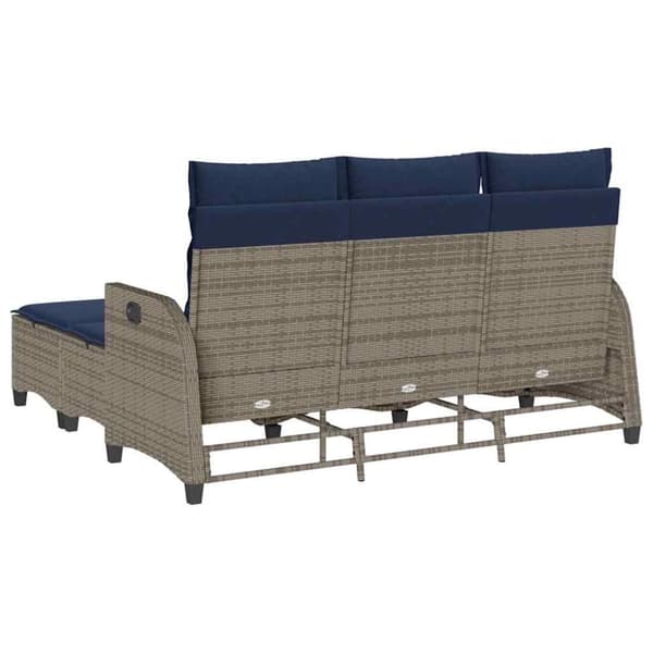 vidaXL sofasæt til haven 3 dele med hynder L-formet polyrattan grå