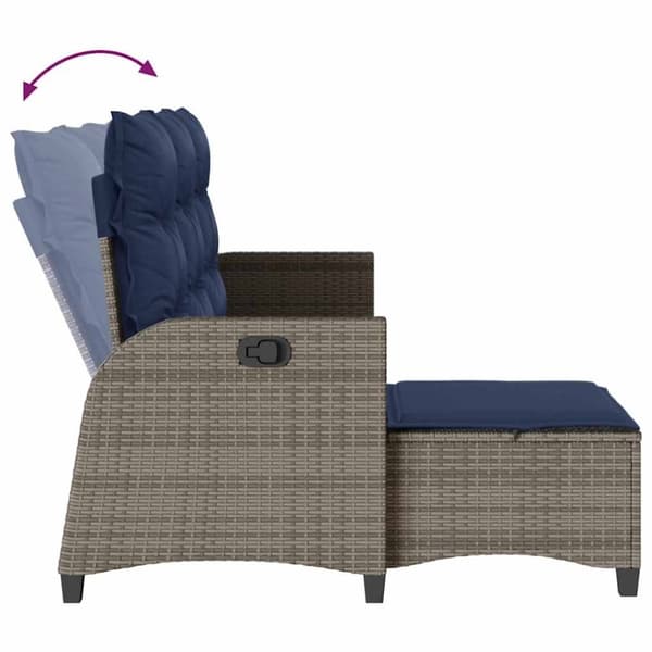 vidaXL sofasæt til haven 3 dele med hynder L-formet polyrattan grå