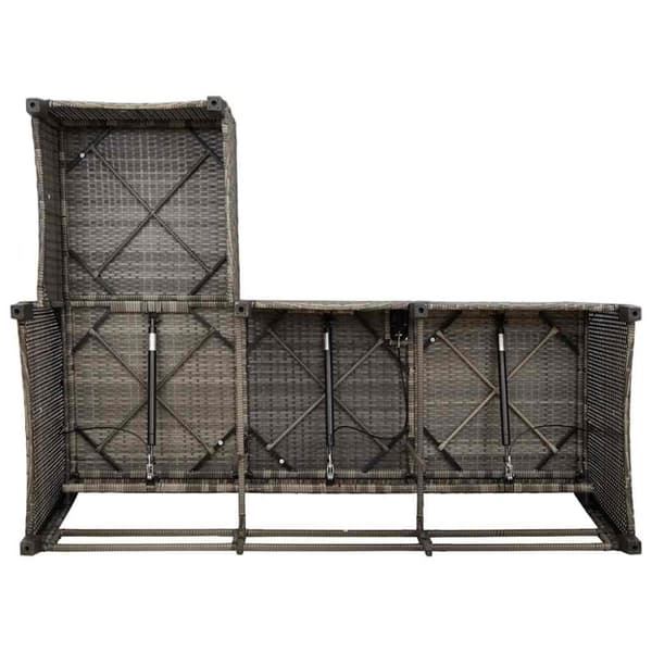vidaXL sofasæt til haven 3 dele med hynder L-formet polyrattan grå